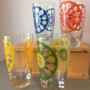 Set 4 Lotta Odelius SagaForm Drinking Glass Flower